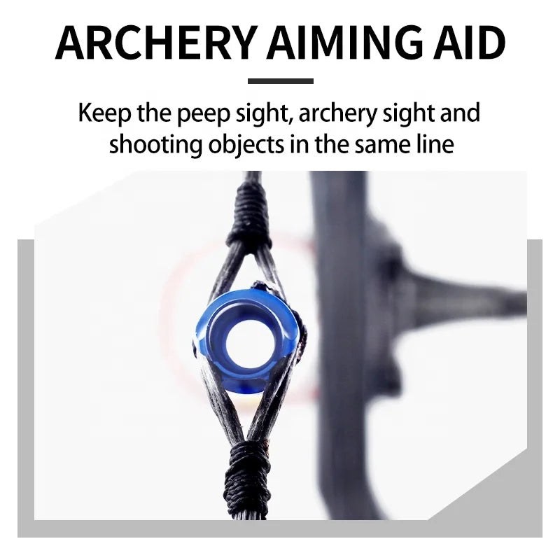 White Smoke SPG Hooded Peep Sight – 37°/45° String Angle Aluminum Alloy for Compound Bows SPG
