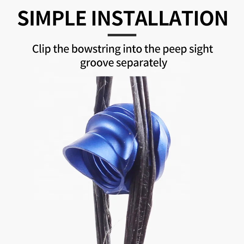 Dark Slate Gray SPG Hooded Peep Sight – 37°/45° String Angle Aluminum Alloy for Compound Bows SPG