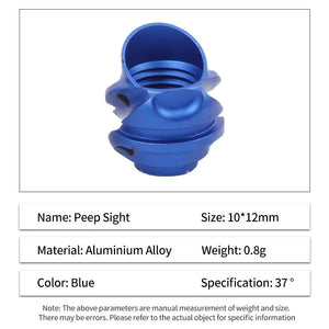 Dark Slate Blue SPG Hooded Peep Sight – 37°/45° String Angle Aluminum Alloy for Compound Bows SPG