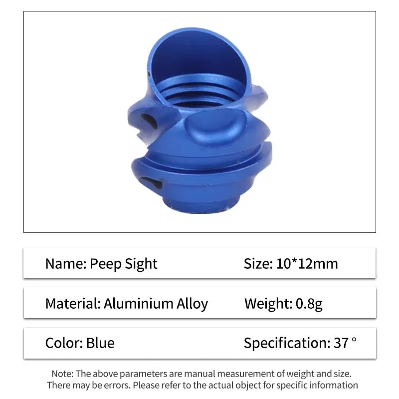 Dark Slate Blue SPG Hooded Peep Sight – 37°/45° String Angle Aluminum Alloy for Compound Bows SPG