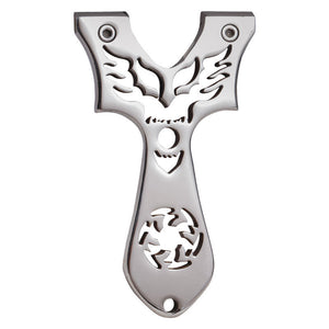 Gray Hot Wings Stainless Steel Slingshot MARKSMAN