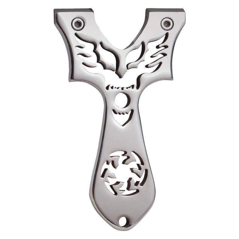 Gray Hot Wings Stainless Steel Slingshot MARKSMAN