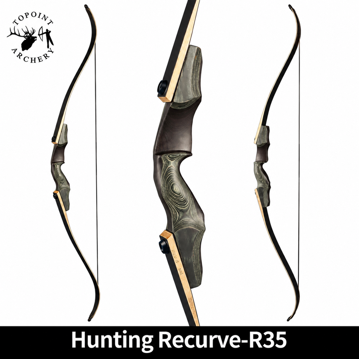 White Smoke TOPOINT R35 Wooden Recurve Bow | 60-Inch Archery Bow Topoint