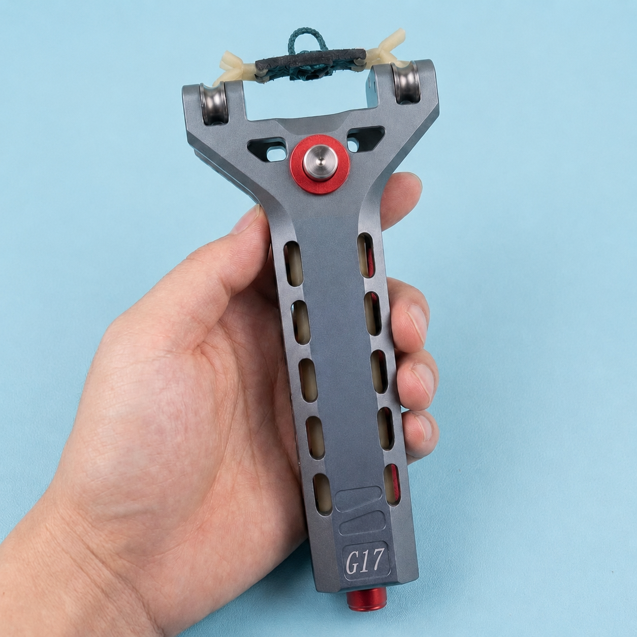 Light Blue INFII ULTRA PLUS Alloy Slingshot INDIAN SLINGSHOT