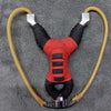 Dim Gray Magnetic Red and Grey Wrap Alloy Slingshot MARKSMAN