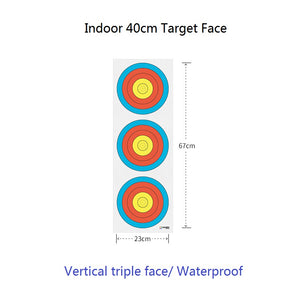 White Smoke Sanlida® Indoor 40cm Target Face Vertical Triple SANLIDA