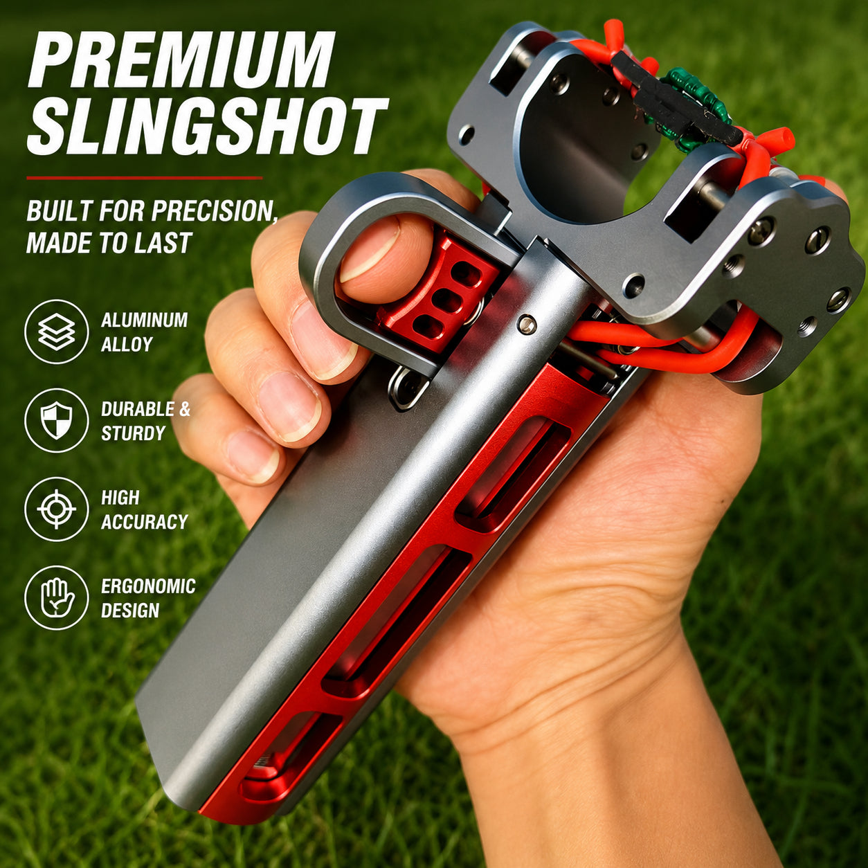 Black Infii Magnum Alloy Slingshot INDIAN SLINGSHOT