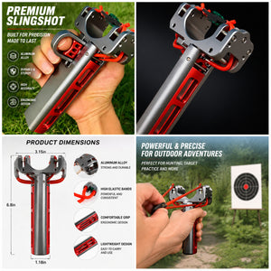 Black Infii Magnum Alloy Slingshot INDIAN SLINGSHOT