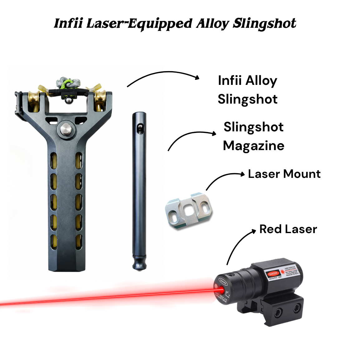 White Smoke Infii 3D Printed Resin and Infii Laser-Equipped Alloy Slingshot INDIAN SLINGSHOT