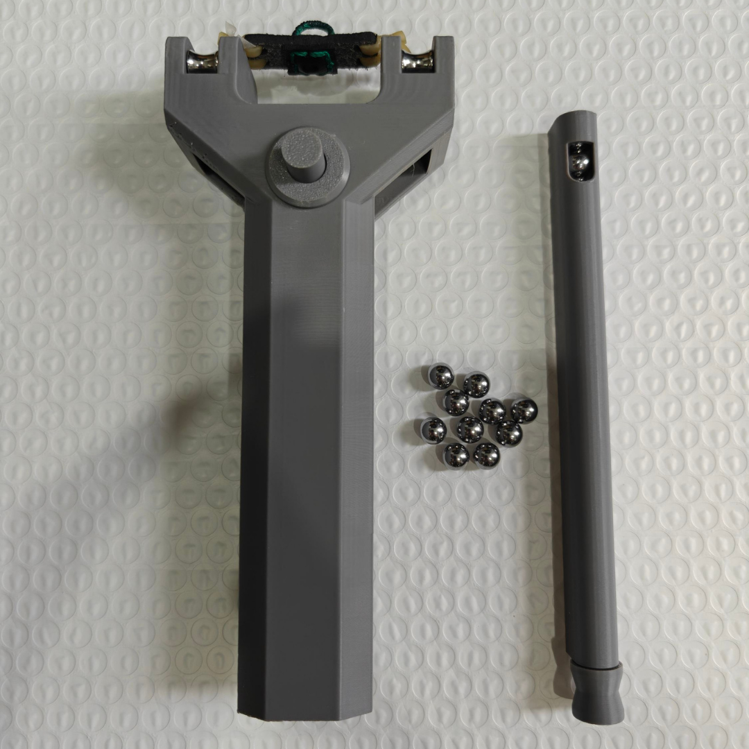 Dark Gray Infii 3D Printed Resin and Infii Laser-Equipped Alloy Slingshot INDIAN SLINGSHOT