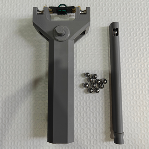Dark Gray Infii 3D Printed Resin and Infii Laser-Equipped Alloy Slingshot INDIAN SLINGSHOT