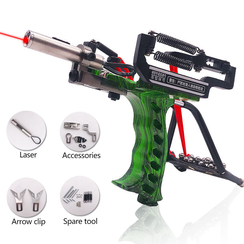 Light Gray Heavy Instructor Slingbow with Wrist Rest Powerful Outdoor Shooting with Laser Slingshot Fish Equipment INDIAN SLINGSHOT