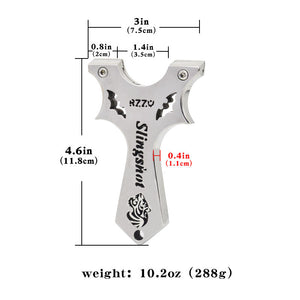 Light Gray IronBat RZZU Stainless Steel Slingshot MARKSMAN