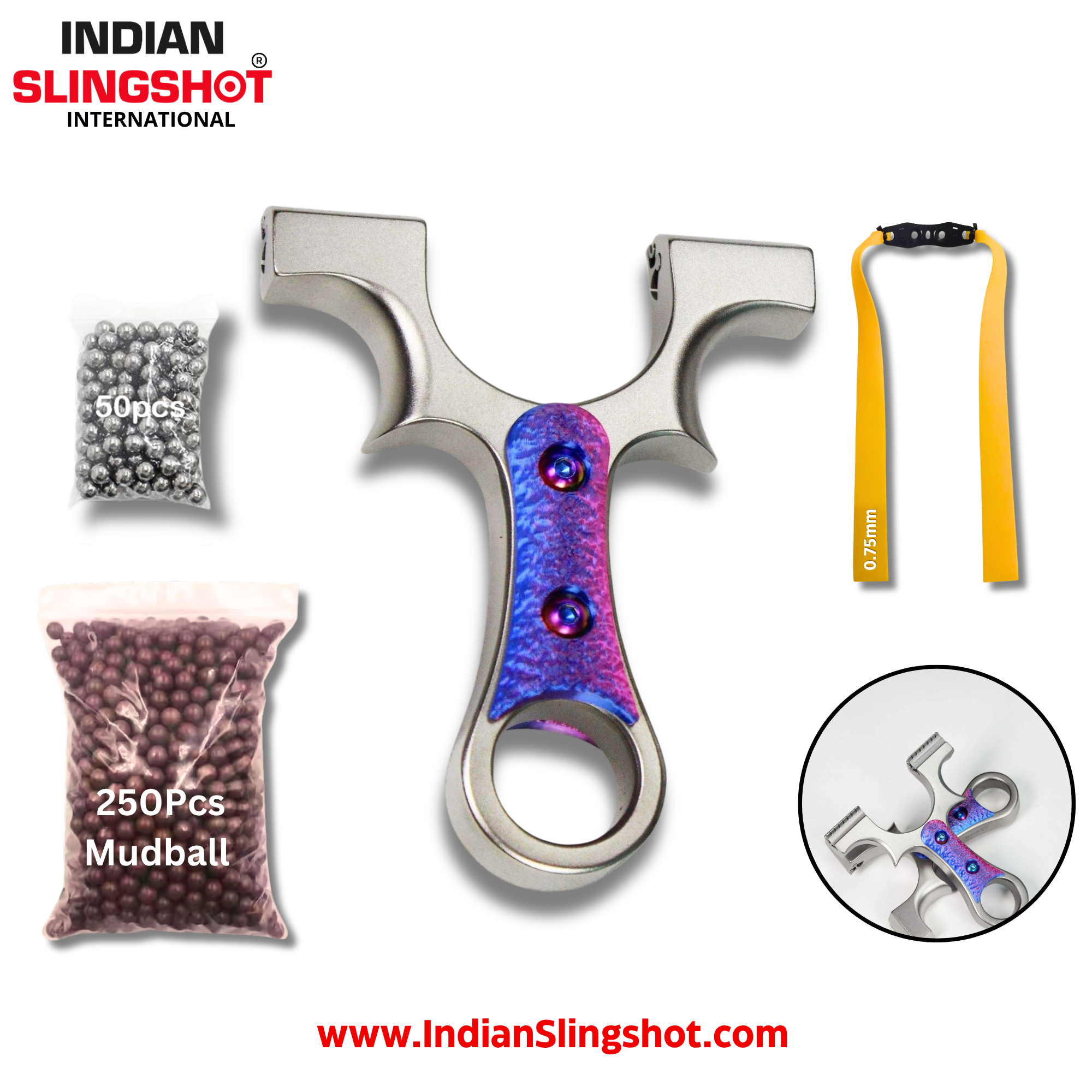 Stainless Steel AuroraGrip Slingshot