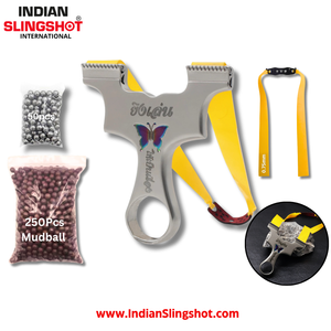 Rosy Brown ButterflyWing Stainless Steel Slingshot MARKSMAN