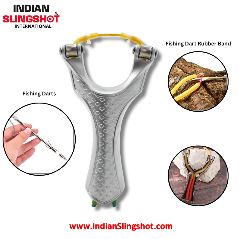 Rosy Brown Silver Grid Pulley Design Alloy Slingshot MARKSMAN