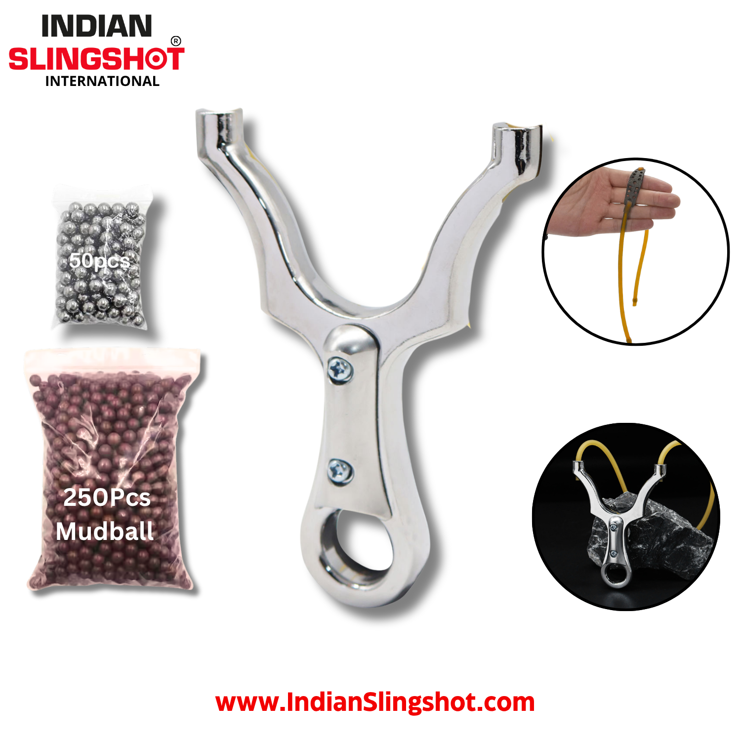 Gray Alloy Bolt Slingshot MARKSMAN