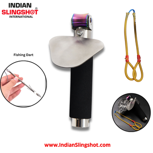 Black Stainless Steel ViperGrip Pulley Design Slingshot MARKSMAN