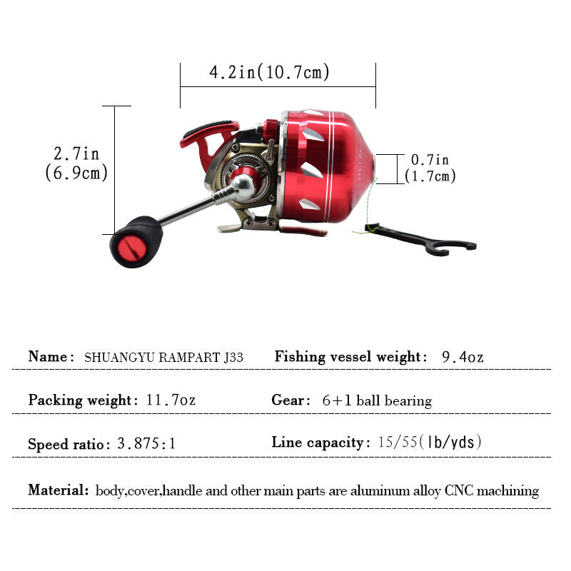 White Smoke J33 Full Metal Fishing Reel MARKSMAN