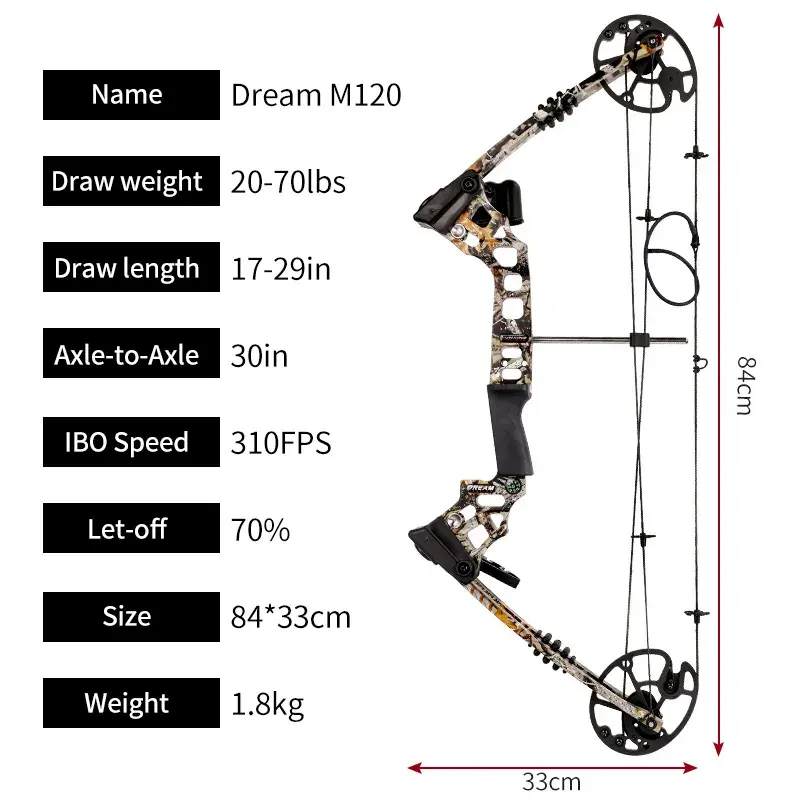 Black Junxing Archery M120 Shooting Compound Bow and Arrows INDIAN SLINGSHOT