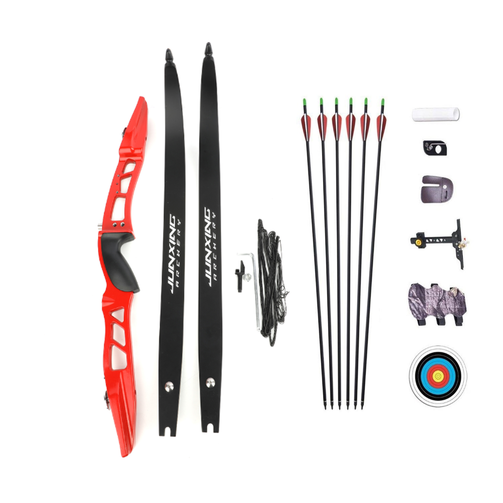 Light Pink Junxing F167 Recurve Bow Full Set for Target Shooting and Games INDIAN SLINGSHOT