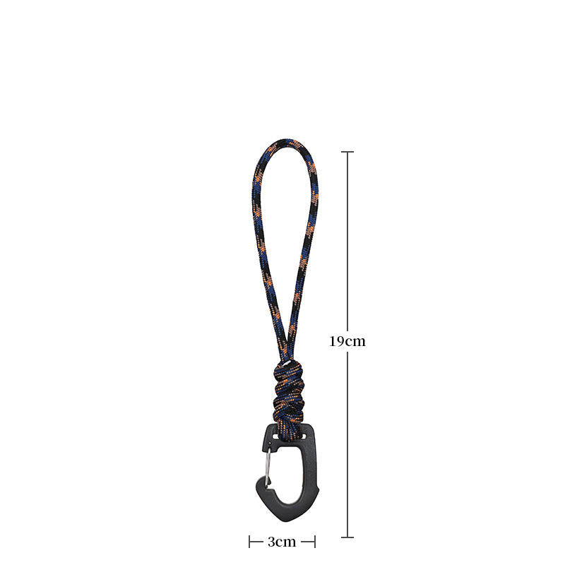 White Smoke 7-Core Paracord Keychain Lanyard with Hook | Multifunction Outdoor Carry Accessory | Lightweight Utility Key Ring INDIAN SLINGSHOT