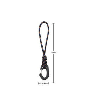 White Smoke 7-Core Paracord Keychain Lanyard with Hook | Multifunction Outdoor Carry Accessory | Lightweight Utility Key Ring INDIAN SLINGSHOT