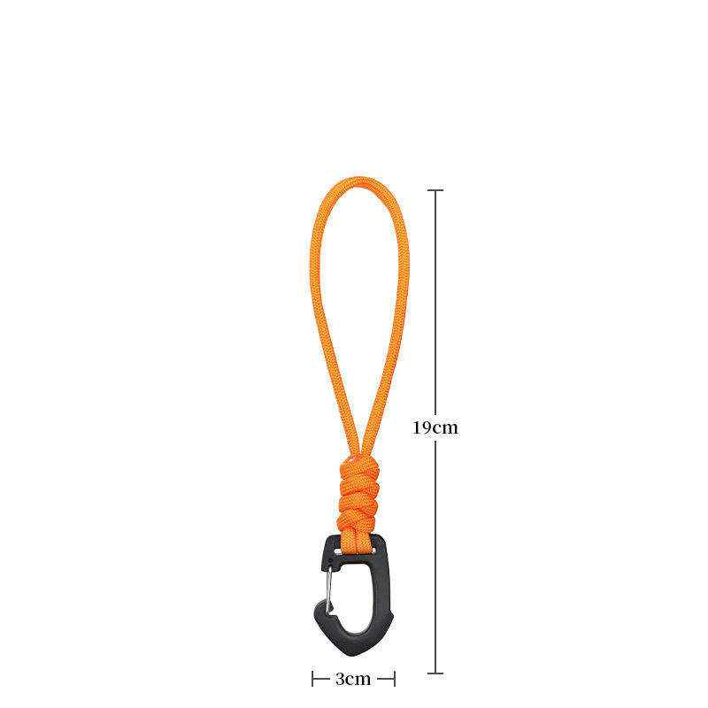 White Smoke 7-Core Paracord Keychain Lanyard with Hook | Multifunction Outdoor Carry Accessory | Lightweight Utility Key Ring INDIAN SLINGSHOT