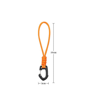 White Smoke 7-Core Paracord Keychain Lanyard with Hook | Multifunction Outdoor Carry Accessory | Lightweight Utility Key Ring INDIAN SLINGSHOT