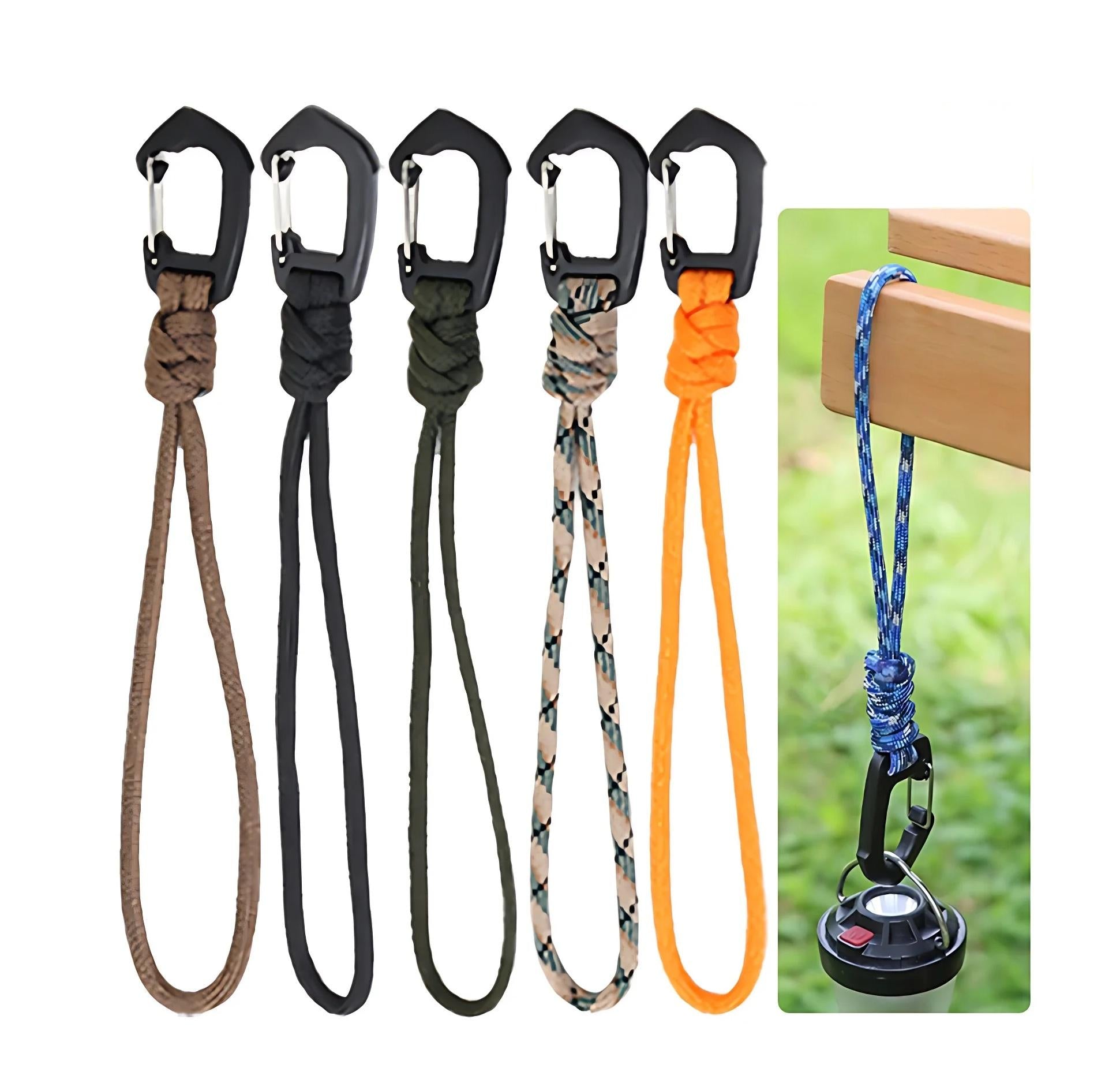White Smoke 7-Core Paracord Keychain Lanyard with Hook | Multifunction Outdoor Carry Accessory | Lightweight Utility Key Ring INDIAN SLINGSHOT