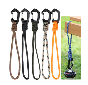 White Smoke 7-Core Paracord Keychain Lanyard with Hook | Multifunction Outdoor Carry Accessory | Lightweight Utility Key Ring INDIAN SLINGSHOT