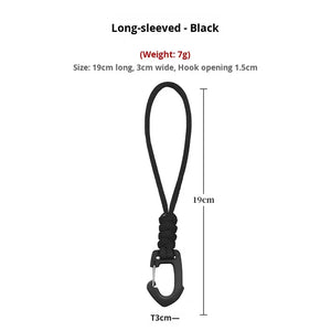 White Smoke 7-Core Paracord Keychain Lanyard with Hook | Multifunction Outdoor Carry Accessory | Lightweight Utility Key Ring INDIAN SLINGSHOT