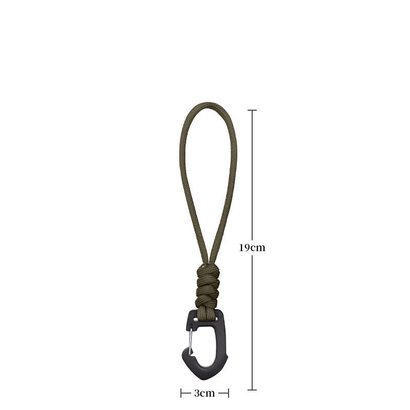 White Smoke 7-Core Paracord Keychain Lanyard with Hook | Multifunction Outdoor Carry Accessory | Lightweight Utility Key Ring INDIAN SLINGSHOT
