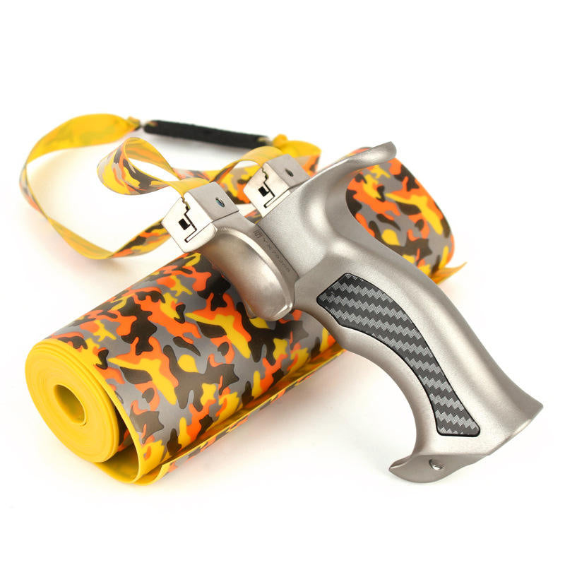 White Smoke Marksman Camouflage Flat Rubber Band INDIAN SLINGSHOT