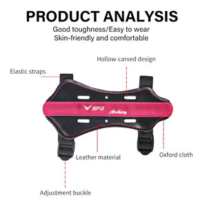 Pale Violet Red SPG Kids Archery Arm Guard – Adjustable Leather Forearm Protector SPG