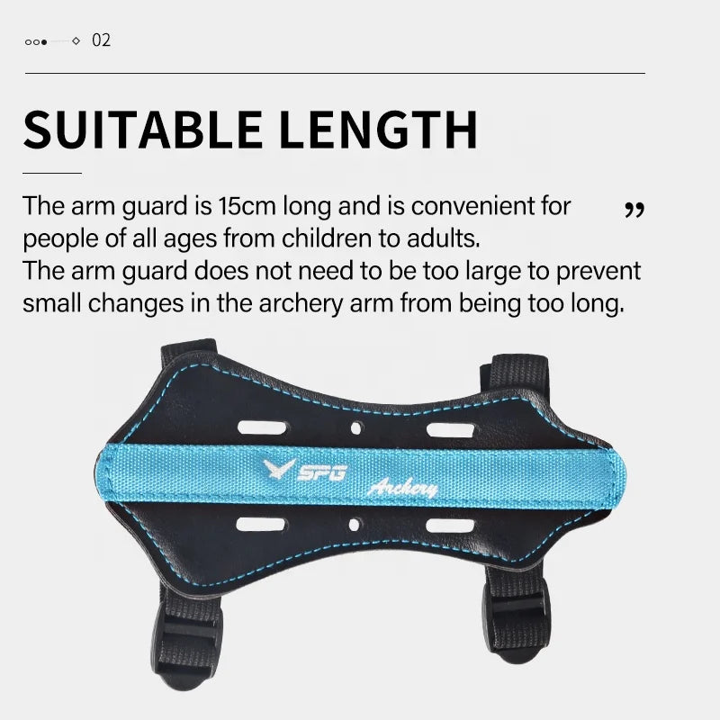 Dark Slate Gray SPG Kids Archery Arm Guard – Adjustable Leather Forearm Protector SPG