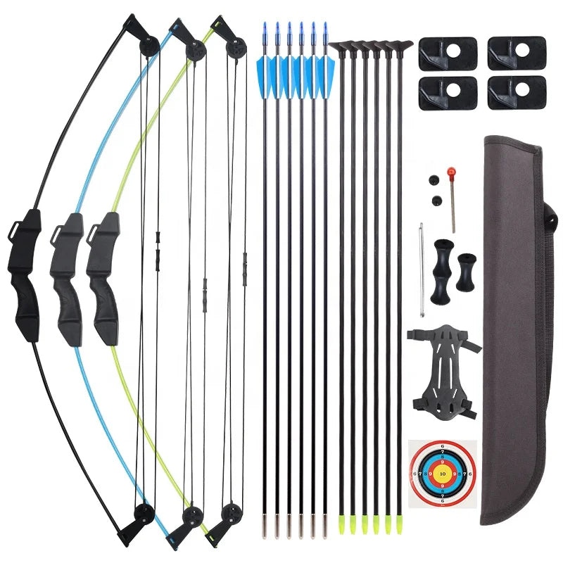 Dark Slate Gray SPG Kids Compound Bow – Beginner-Friendly Youth Archery Set SPG