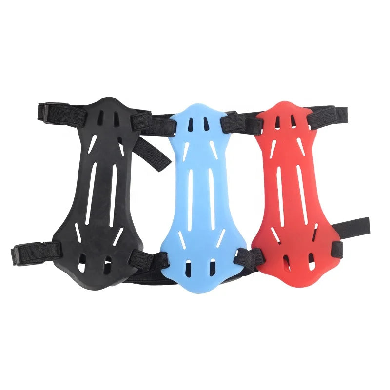 Dark Slate Gray SPG Kids Rubber Arm Guard – Adjustable Lightweight Forearm Protector (Black/Red/Blue) SPG