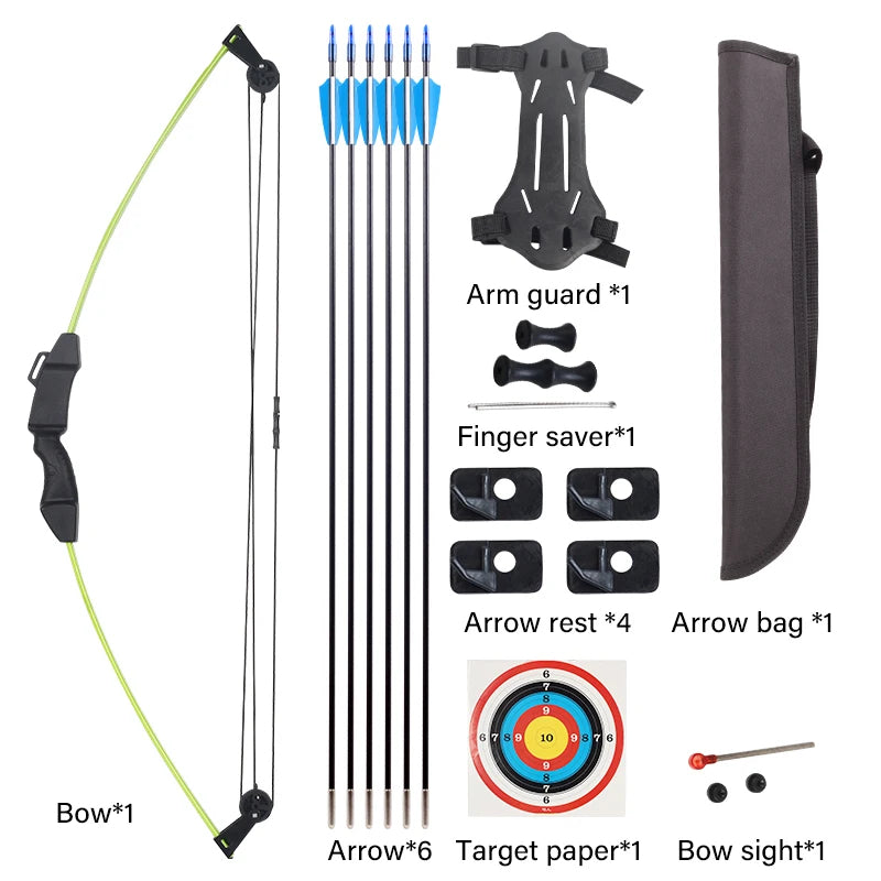Dark Slate Gray SPG Kids Compound Bow – Beginner-Friendly Youth Archery Set SPG