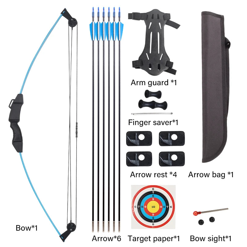 Dark Slate Gray SPG Kids Compound Bow – Beginner-Friendly Youth Archery Set SPG