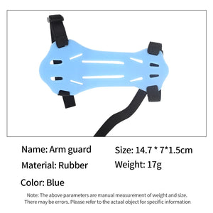 Sky Blue SPG Kids Rubber Arm Guard – Adjustable Lightweight Forearm Protector (Black/Red/Blue) SPG