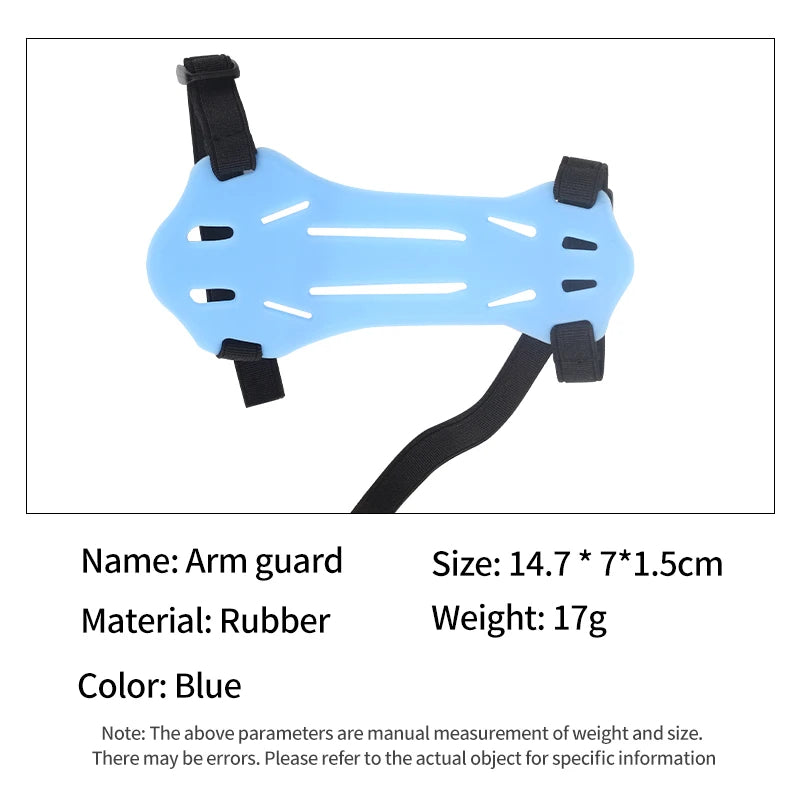 Sky Blue SPG Kids Rubber Arm Guard – Adjustable Lightweight Forearm Protector (Black/Red/Blue) SPG