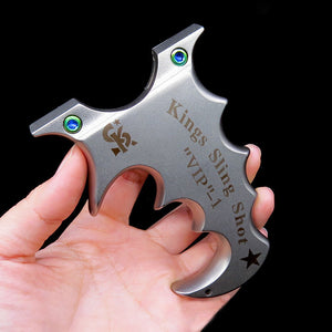Tan KingStar VIP-1 Stainless Steel Slingshot MARKSMAN