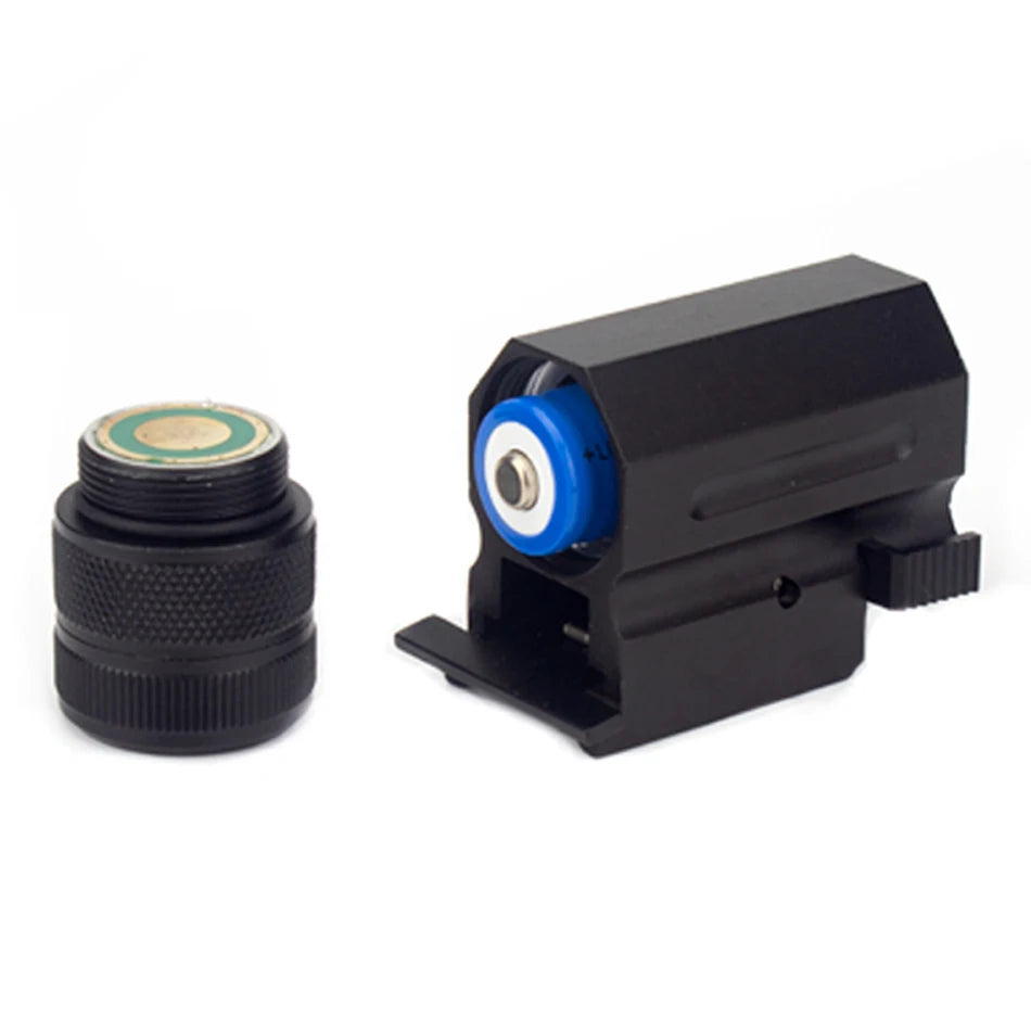 White Smoke Dual-Mode LED Flashlight & Red/Green Laser Sight Outdoor Light Accessory MARKSMAN