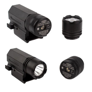 White Smoke Dual-Mode LED Flashlight & Red/Green Laser Sight Outdoor Light Accessory MARKSMAN