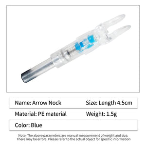 Light Gray SPG 6.2mm LED Lighted Arrow Nocks – Durable PE Archery Tail SPG