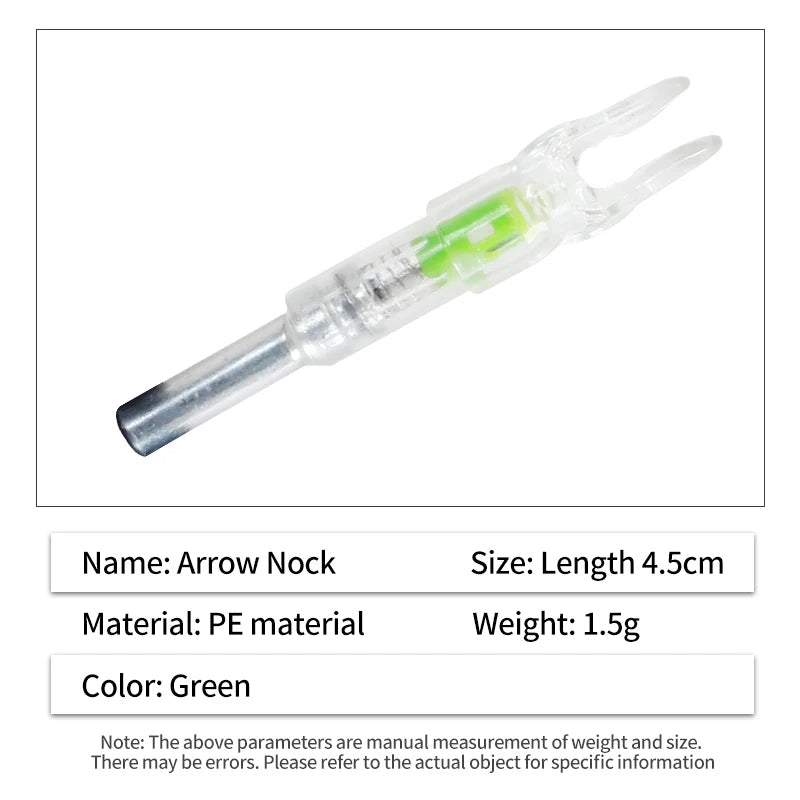 Light Gray SPG 6.2mm LED Lighted Arrow Nocks – Durable PE Archery Tail SPG