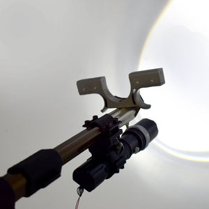 Gray LR7 Rod Slingshot With Laser & Torch MARKSMAN