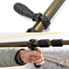 Light Gray LR7 Foldable Retractable Gold Long Rod Slingshot With Laser And Torch Light for Outdoor Target Shooting And Fishing MARKSMAN