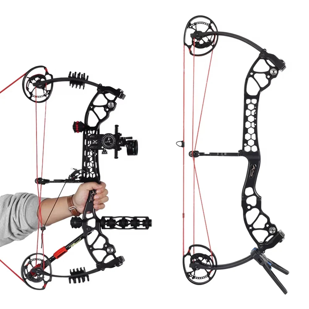 Light Gray STARCN LSZED Dual Purpose Compound Bow – 26" ATA Aluminum Alloy Frame SPG